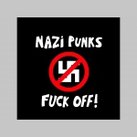 Nazi Punks Fuck Off - čierna zimná letecká bunda BOMBER typu MA-1 z pevného materiálu s masívnym zipsom na zapínanie 100%nylón, čiastočne vodeodolná